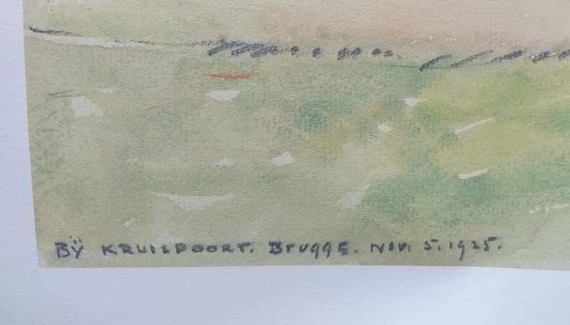 Colour Print JH Pierneef Kruispoort Brugge November 5 1925