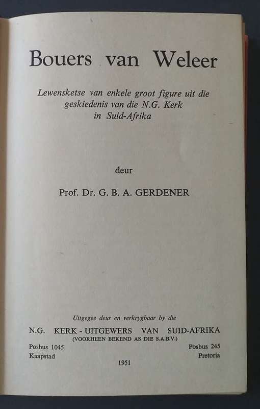 Bouers van Weleer (Prof Dr GBA Gerdener)