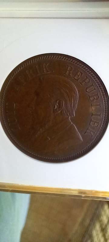 1892 ZAR Anacs MS63 BRN pennie penny