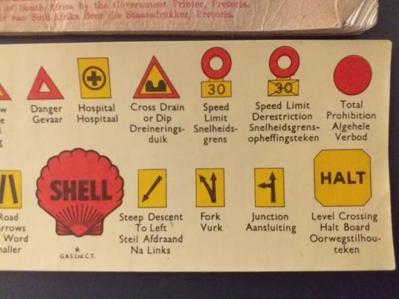 Antieke/Vintage Padkode van Suid-Afrika / The Highwaycode of South Africa