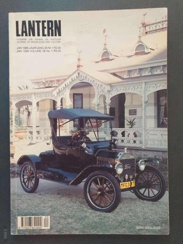 Lantern Tydskrif Magazine  Jan 1989 vol 38 nr 1