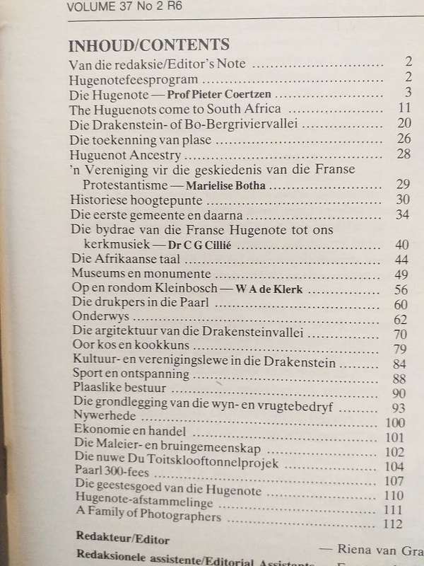 Lantern Tydskrif Magazine  Mei 1988 vol 37 nr 2 Tema: Hugenote, Afrikaans Bergriviervallei, Wyn