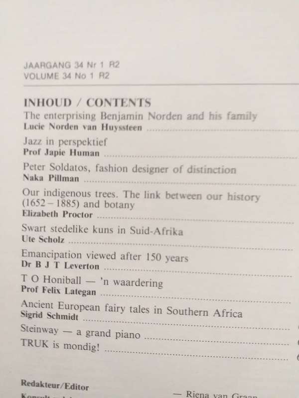 Lantern Tydskrif Magazine Jan 1985  vol 34 nr 1