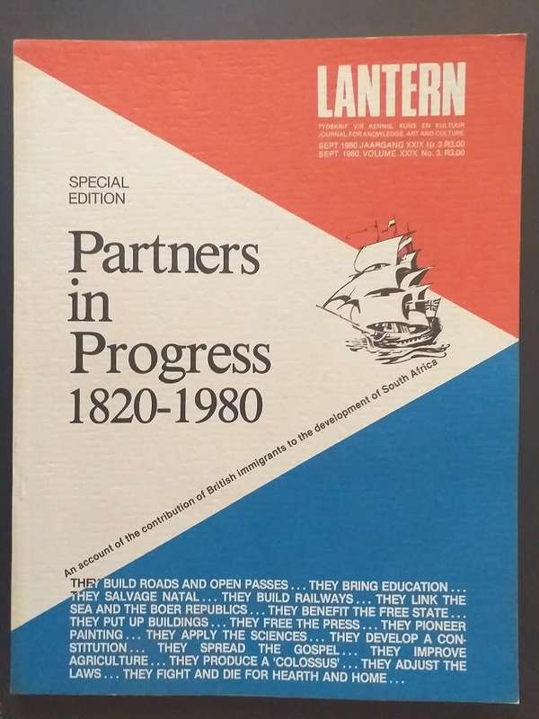 Lantern Tydskrif Magazine Sept 1980 vol 29 nr 3 Special edition British immigrants in SA 1820-1980