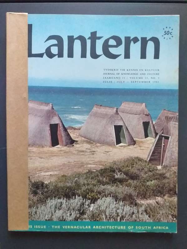 Lantern Tydskrif Magazine Jul- Sept 1961 vol 11 nr 1 Homes of the Trekboers