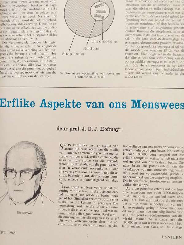 Lantern Tydskrif Magazine Sept 1965 Vol 15 Nr 1