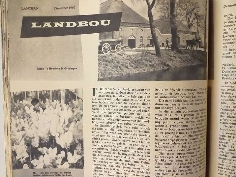 Lantern Tydskrif Magazine Sep-Des 1960 vol 10 nr 2 Tema Nederland