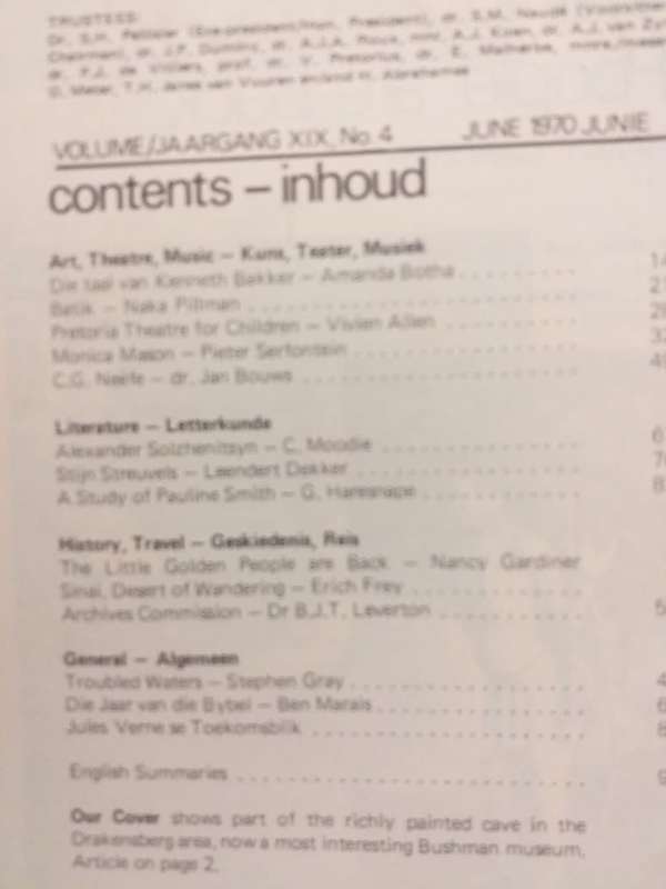 Lantern Tydskrif Magazine Jun 1970 Vol XIX nr 4