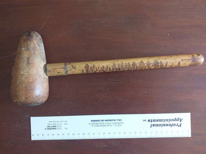 Sheet metal copper bossing wooden mallet rounded heads