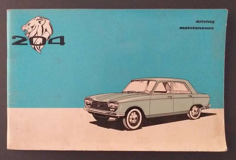 Peugeot 204 driving maintenance manual