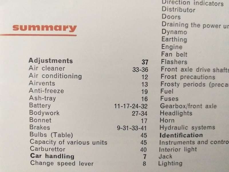 Peugeot 204 driving maintenance manual