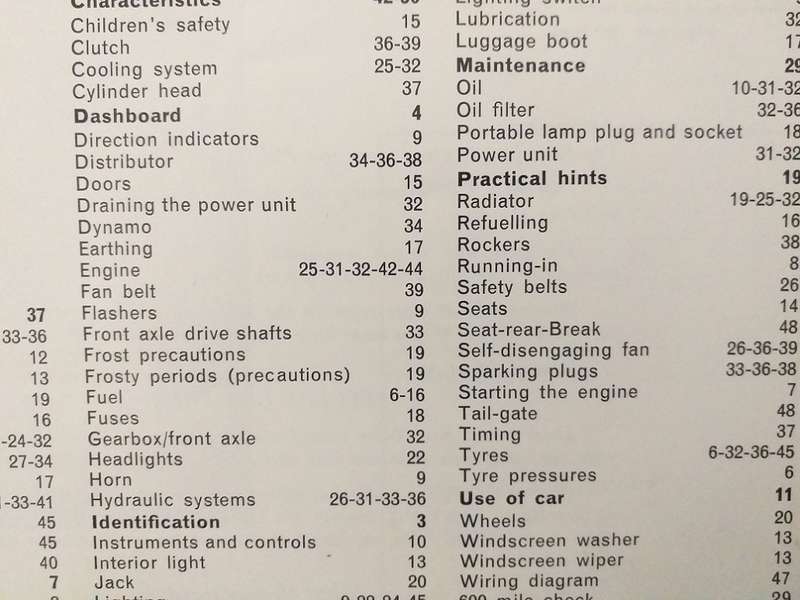 Peugeot 204 driving maintenance manual