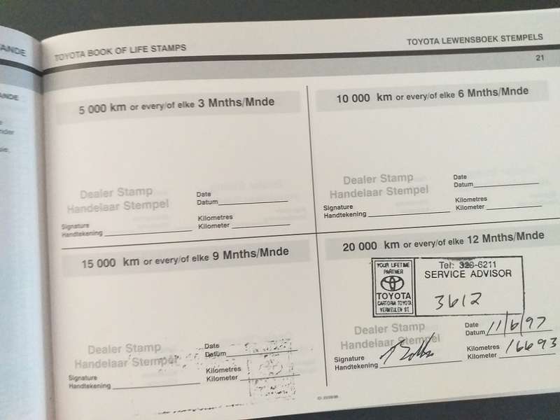 Toyota book of life Passenger vehicle Passassiersvoertuig