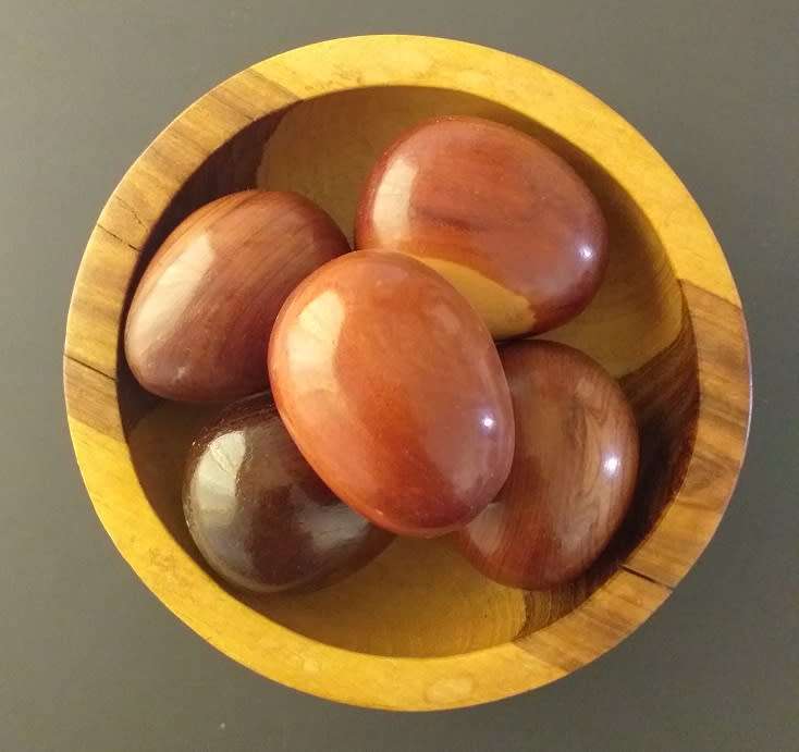 5 Hout eiers en bakkie wit en bruin kiaat (Teak)