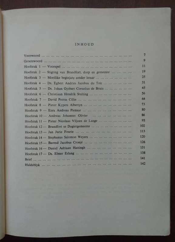 Eeufees gedenkboek NG Gemeente Brandfort 1875-1975 (Dr JA Heese)