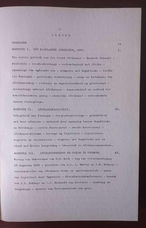 Die Afrikaner in Kaapland 1899-1902 (JH Snyman) 1973 DLitt Proefskrif