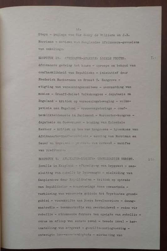 Die Afrikaner in Kaapland 1899-1902 (JH Snyman) 1973 DLitt Proefskrif