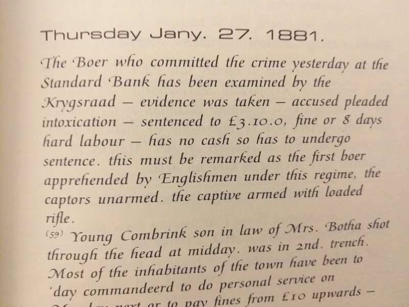 Diary of GF Austen (First Boer War) Numbered edition number 1 !