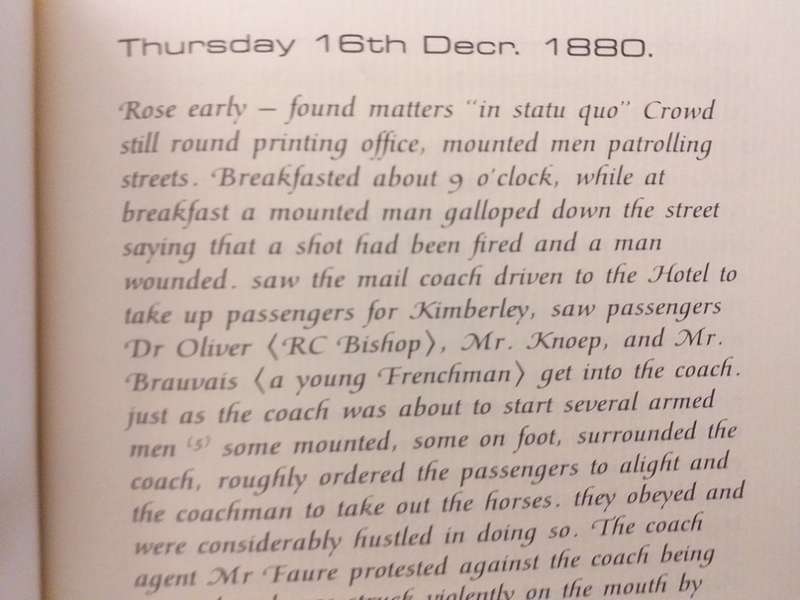 Diary of GF Austen (First Boer War) Numbered edition number 1 !