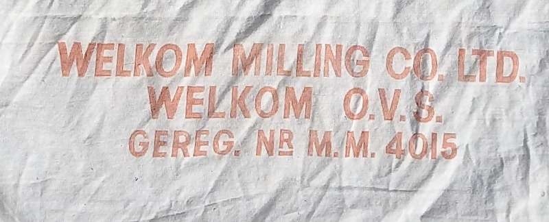 Mieliemeel sak Maize flour bag Welkom Milling Company OFS