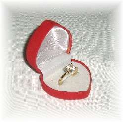 Ladies 14GP Simulated Diamond Engagement Ring - Size 18