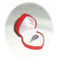 Ladies Lilac CZ 925 Sterling Silver Ring - Size 18