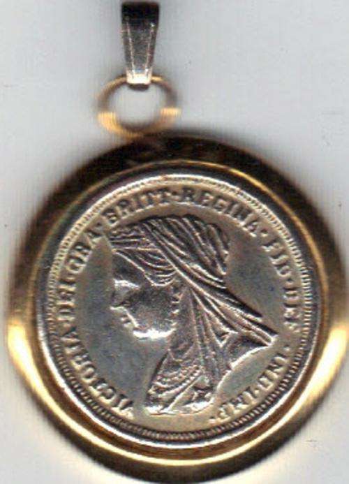 Victoria Maundy Coin 4 Pence 1893-1901 (Rare Non circulating issue) set in pendant