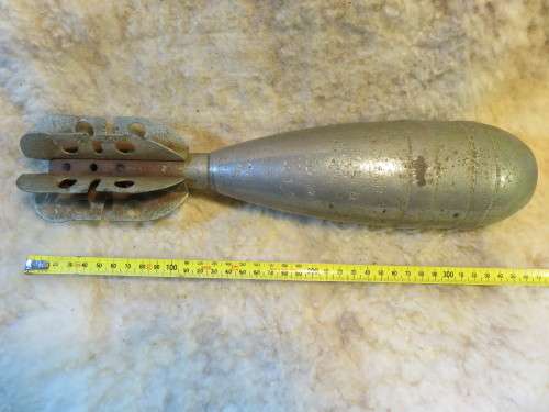 Chromed mortar as ordnament