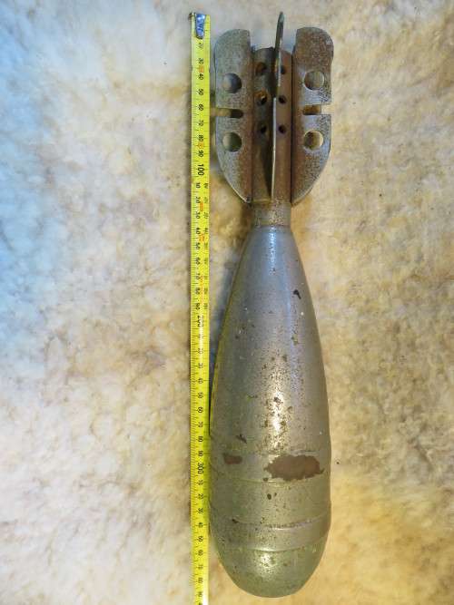 Chromed mortar as ordnament