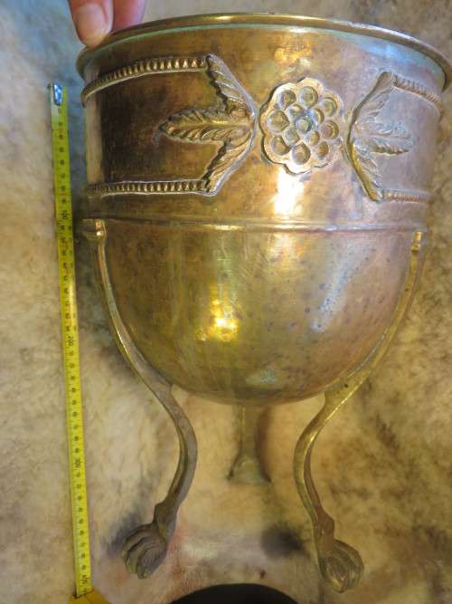 Large brass urn