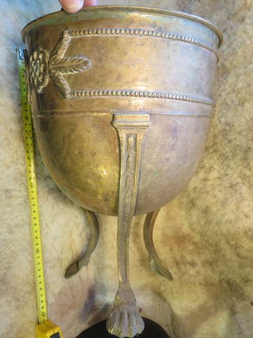Large brass urn