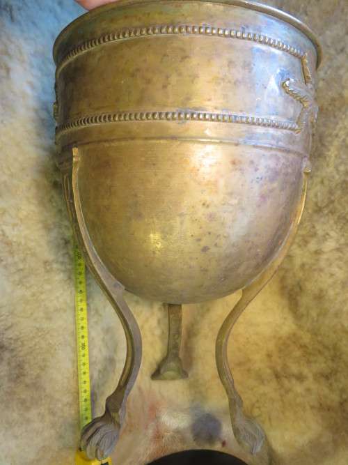 Large brass urn