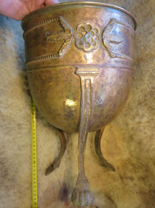 Large brass urn