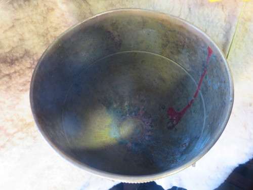 Large brass urn
