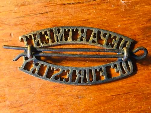 Department of Forestry brass shoulder title