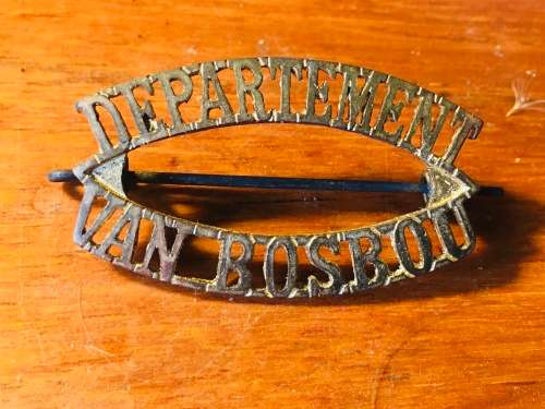 Department of Forestry brass shoulder title