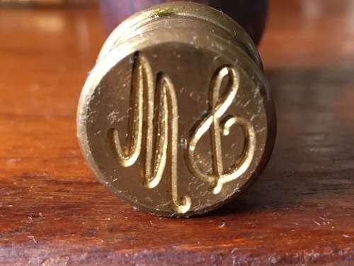 Wax seal with brass and wooden handle