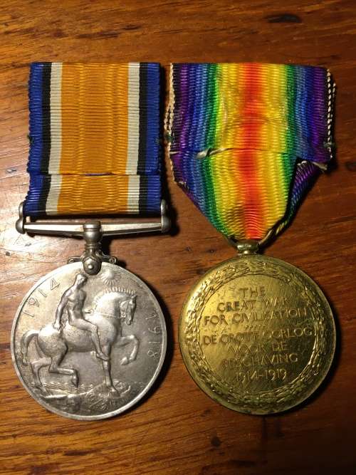 WW1 medals Sjt. C.J. Holtzkamp 4 S.A.I