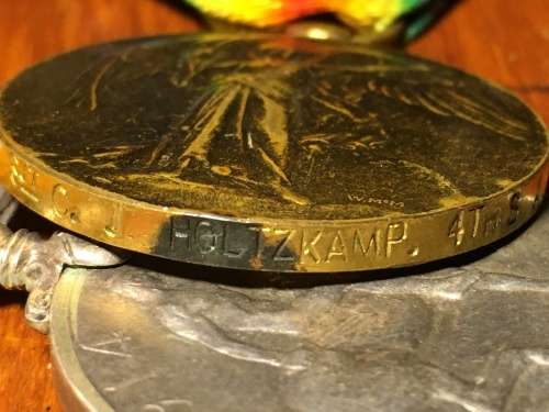 WW1 medals Sjt. C.J. Holtzkamp 4 S.A.I