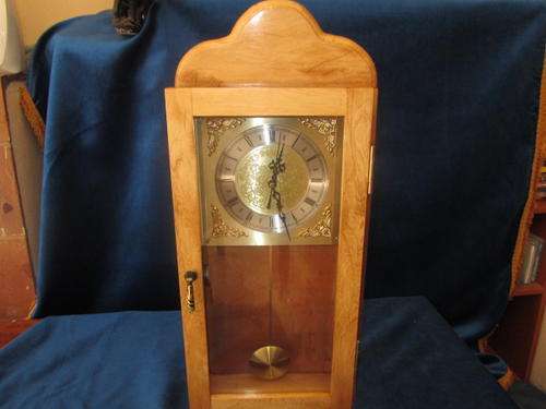 BEAUTIFUL SOLID YELLOWWOOD WALL CLOCK