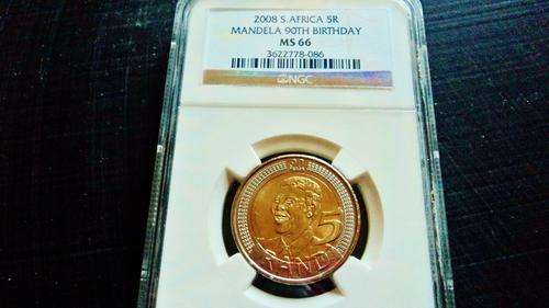 NGC Graded MS66 High Grade 2008 Bday Mandela Coins
