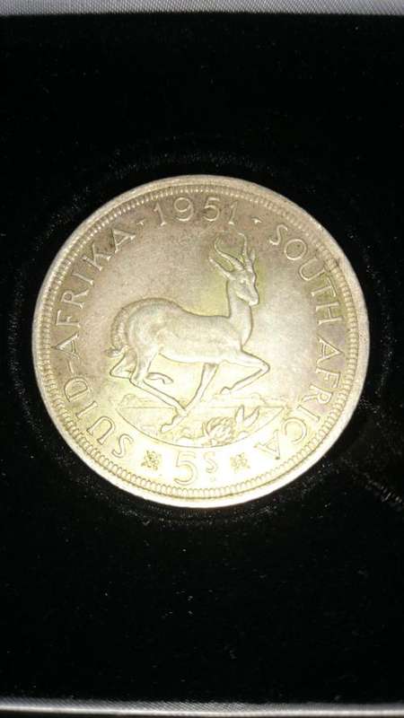 ***1951 5 SHILLING*** CROWN IN SA MINT BOX