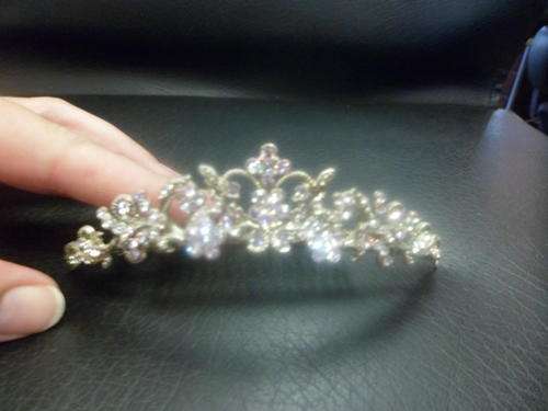 Sparkling Swarovski Crystal & Rhinestone Silver Tiara Medium With Comb