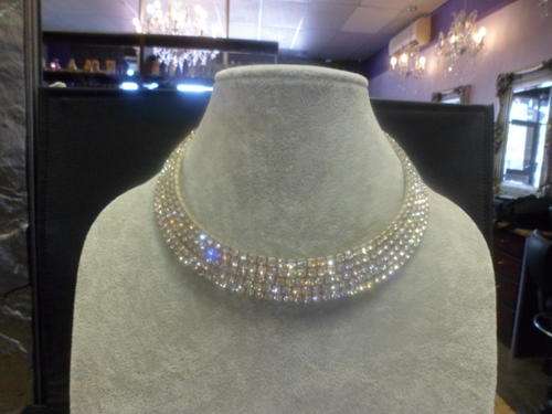 Stunning Silver 925 rhodium plated Necklace with crystals
