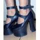 Italian Leather Platform shoes size 3