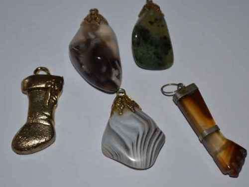 Vintage Necklace Pendants - Five Pieces