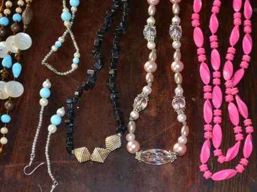 Costume Jewelry - Ten Pieces Assorded Beaded Necklaces