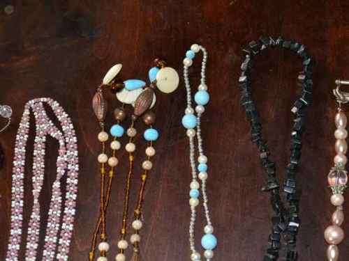 Costume Jewelry - Ten Pieces Assorded Beaded Necklaces