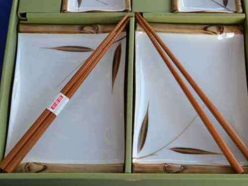 Sushi Set for Two - Bamboo Design Boxed