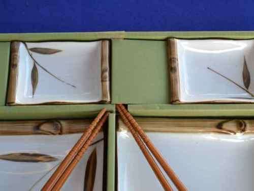 Sushi Set for Two - Bamboo Design Boxed